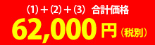 合計価格 62,000円(税別)